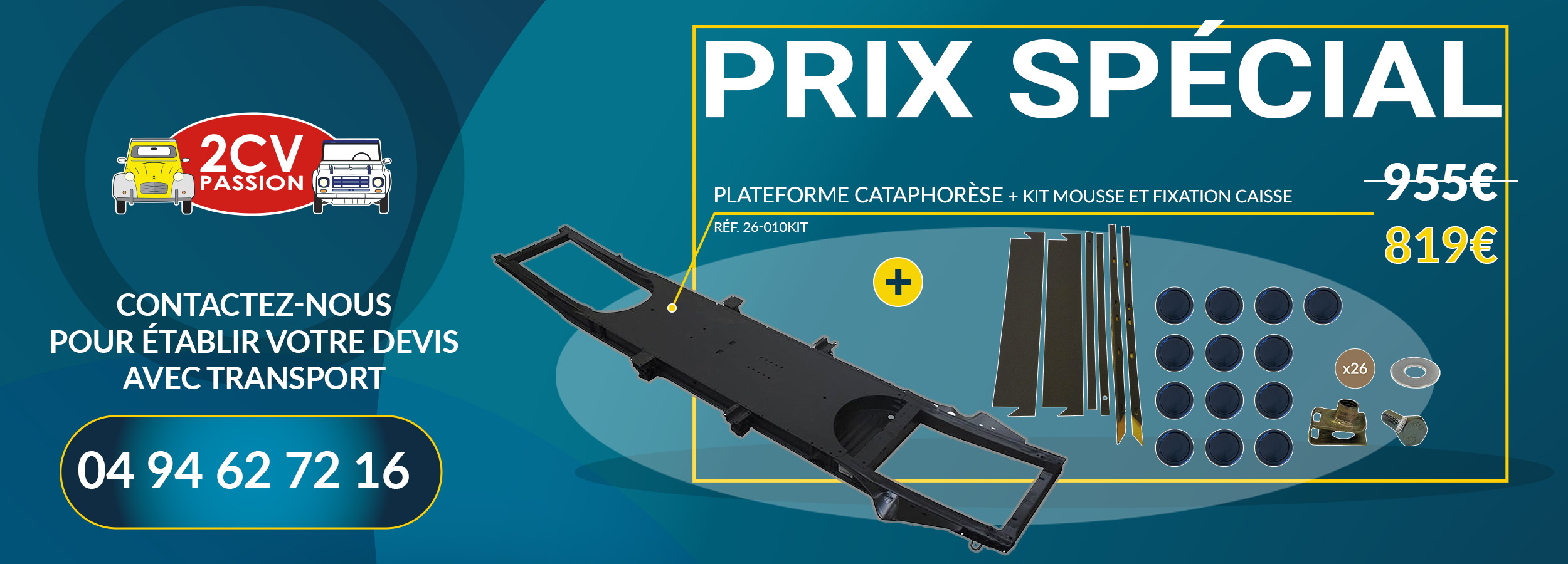 La plateforme cataphorése + kit mousse