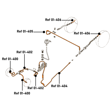 ENSEMBLE TUBES DE FREIN Ø9