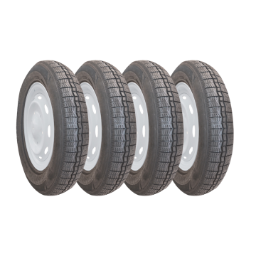 LOT DE 4 ROUES COMPLÈTES AZUR 125/15 2CVP