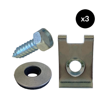 LOT DE 3 AGRAFES + VIS FIXATION AILE ARRIÈRE