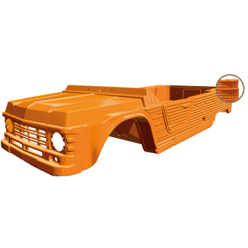 KIT CARROSSERIE ORANGE KIRCHIZ NOUVEAU MODÈLE POUR MÉHARI