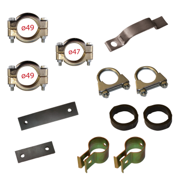 KIT COLLIERS D'ÉCHAPPEMENT PARTIEL 2 POUR 2CV - QUALITÉ PREMIUM