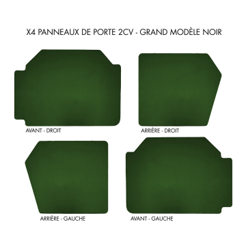 LOT DE 4 PANNEAUX DE PORTE GRAND MODÈLE VERT