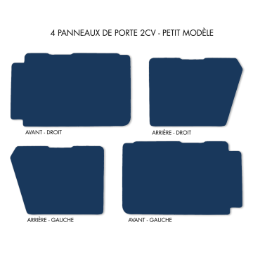 LOT DE 4 PANNEAUX DE PORTE PETIT MODÈLE BLEU
