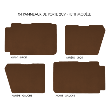 LOT DE 4 PANNEAUX DE PORTE PETIT MODÈLE MARRONS