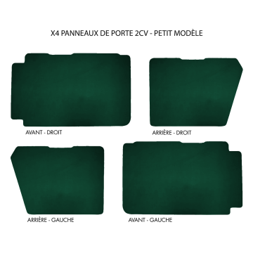 LOT DE 4 PANNEAUX DE PORTE PETIT MODÈLE VERT