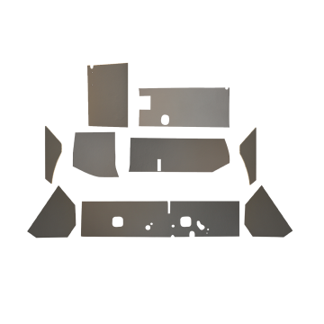 ENSEMBLE INSONORISANTS TABLIER ANCIEN MODÈLE GRIS - 9 PIÈCES POUR 2CV AZAM (livré sans bourrelet)