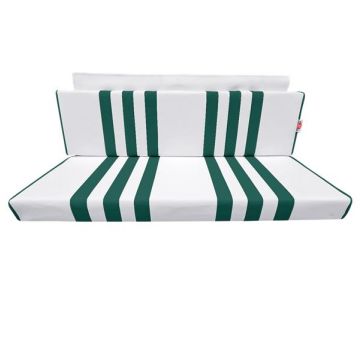 BANQUETTE ARRIERE SKAÏ BLANC RAYÉ VERT MÉHARI
