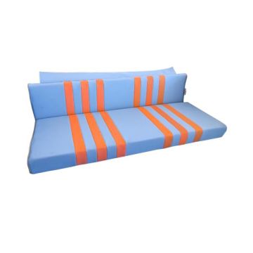 BANQUETTE ARRIERE SKAÏ BLEU ESKI RAYÉ ORANGE MÉHARI