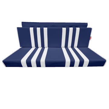 BANQUETTE ARRIERE SKAÏ BLEU RAYÉ BLANC MÉHARI