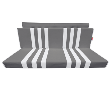 BANQUETTE ARRIERE SKAÏ GRIS RAYÉ BLANC MÉHARI