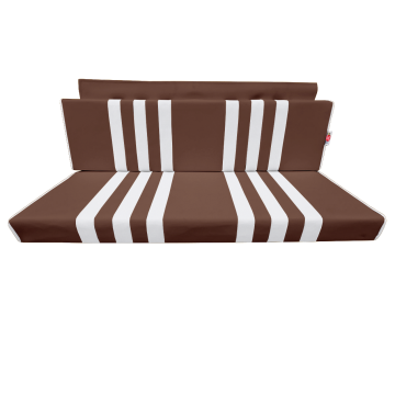 BANQUETTE ARRIERE SKAÏ MARRON RAYÉ BLANC MÉHARI