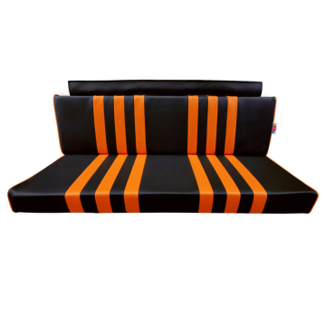 BANQUETTE ARRIERE SKAÏ NOIR RAYÉ ORANGE MÉHARI