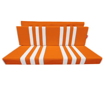 BANQUETTE ARRIERE SKAÏ ORANGE RAYÉ BLANC MÉHARI