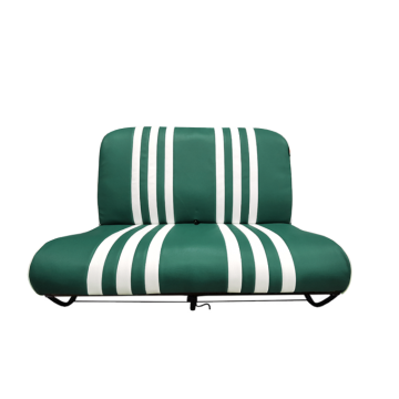 GARNITURE BANQUETTE AVANT SKAÏ VERT RAYE BLANC