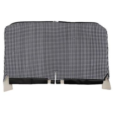 GARNITURE BANQUETTE AVANT TISSU PIED DE POULE NOIR