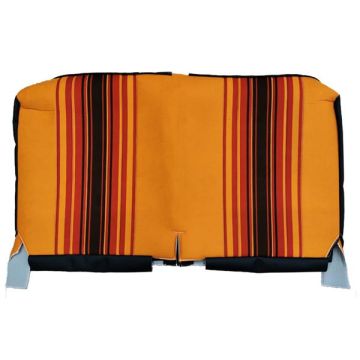 GARNITURE BANQUETTE AVANT TISSU ORANGE RAYE