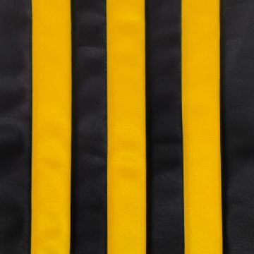 GARNITURE BANQUETTE ARRIERE SKAÏ NOIR RAYE JAUNE