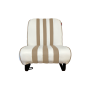 SIÈGE AVANT GAUCHE SKAÏ BLANC RAYÉ BEIGE MEHARI