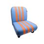 SIÈGE AVANT GAUCHE SKAÏ BLEU ESKI RAYÉ ORANGE MEHARI