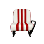 SIÈGE AVANT DROIT SKAÏ BLANC RAYÉ ROUGE MEHARI