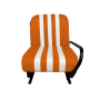 SIÈGE AVANT DROIT SKAÏ ORANGE RAYÉ BLANC MEHARI