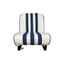 GARNITURE SIÈGE AVANT SKAÏ BLANC RAYÉ BLEU MÉHARI
