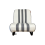 GARNITURE SIÈGE AVANT SKAÏ BLANC RAYÉ GRIS MÉHARI