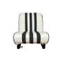 GARNITURE SIÈGE AVANT SKAÏ BLANC RAYÉ NOIR MÉHARI