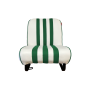 GARNITURE SIÈGE AVANT SKAÏ BLANC RAYÉ VERT MÉHARI