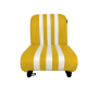 GARNITURE SIÈGE AVANT SKAÏ JAUNE RAYÉ BLANC MÉHARI