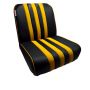 GARNITURE SIÈGE AVANT SKAÏ NOIR RAYÉ JAUNE MÉHARI