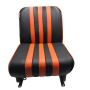 GARNITURE SIÈGE AVANT SKAÏ NOIR RAYÉ ORANGE MÉHARI