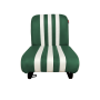 GARNITURE SIÈGE AVANT SKAÏ VERT RAYÉ BLANC MÉHARI