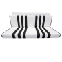 BANQUETTE ARRIERE SKAÏ BLANC RAYÉ NOIR MÉHARI