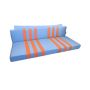 BANQUETTE ARRIERE SKAÏ BLEU ESKI RAYÉ ORANGE MÉHARI