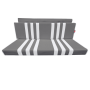 BANQUETTE ARRIERE SKAÏ GRIS RAYÉ BLANC MÉHARI