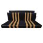 BANQUETTE ARRIERE SKAÏ NOIR RAYÉ BEIGEMÉHARI