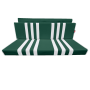 BANQUETTE ARRIERE SKAÏ VERT RAYÉ BLANC MÉHARI