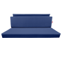 GARNITURE DE BANQUETTE ARRIERE EN SKAÏ BLEU POUR MÉHARI