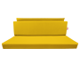 GARNITURE DE BANQUETTE ARRIERE SKAÏ JAUNE POUR MÉHARI