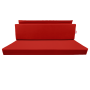 GARNITURE DE BANQUETTE ARRIERE EN SKAÏ ROUGE POUR MÉHARI