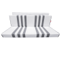 GARNITURE DE BANQUETTE ARRIERE SKAÏ BLANC RAYÉ GRIS MÉHARI