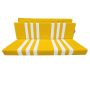GARNITURE DE BANQUETTE ARRIERE JAUNE RAYÉE BLANCHE POUR MÉHARI