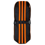 GARNITURE SIÈGE AVANT GAUCHE SYMÉTRIQUE SKAÏ NOIR RAYE ORANGE