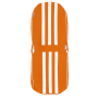 GARNITURE SIÈGE AVANT DROIT SYMÉTRIQUE SKAÏ ORANGE RAYE BLANC