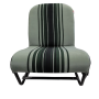 SIÈGE AVANT GAUCHE SYMÉTRIQUE TISSU VERT RAYE