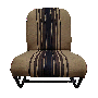 SIÈGE AVANT GAUCHE SYMÉTRIQUE TISSU MARRON RAYE
