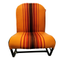 SIÈGE AVANT GAUCHE SYMÉTRIQUE TISSU ORANGE RAYE