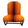 SIÈGE AVANT DROIT SYMÉTRIQUE TISSU ORANGE RAYE